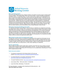 What is the Writing Center? One of the most