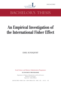 An Empirical Investigation of the International Fisher Effect