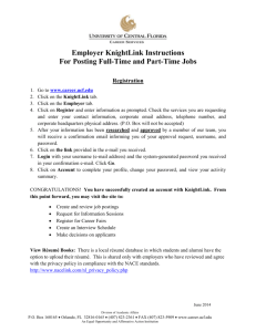 New Employer Web Registration for the UCF