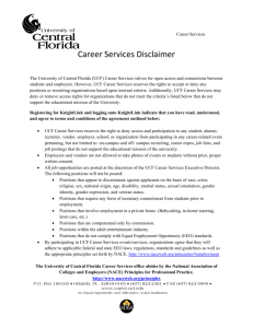 Disclaimer - Career Services - University of Central Florida