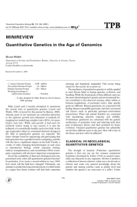 Quantitative Genetics in the Age of Genomics