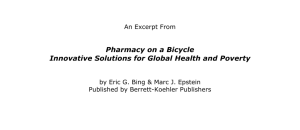 Pharmacy on a Bicycle Innovative Solutions for Global Health and