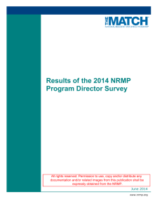 2014 NRMP Program Director Survey