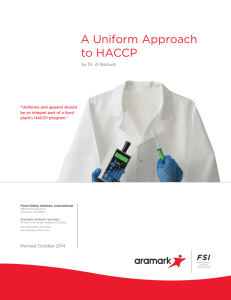 A Uniform Approach to HACCP