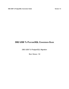 DB2 UDB To PostgreSQL Conversion Guide