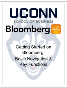 Getting Started on Bloomberg: Basic Navigation & Key Functions