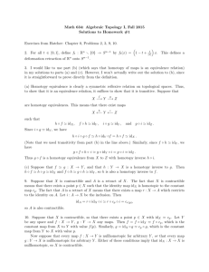 Math 634: Algebraic Topology I, Fall 2015 Solutions to Homework