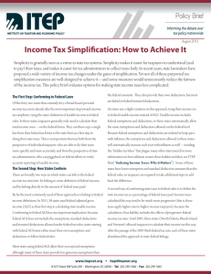 Income Tax Simplification: How to Achieve It