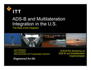 ADS-B and Multilateration Integration in the U.S.