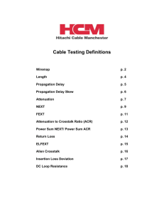 Cable Testing Definitions