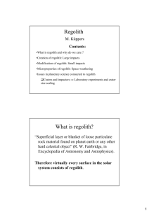Regolith What is regolith?