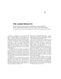 The Lunar Regolith - Earth and Space Sciences at the University of