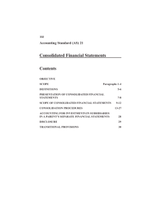 Consolidated Financial Statements Contents