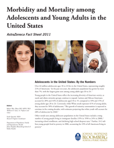 Morbidity and Mortality among Adolescents and Young Adults in the