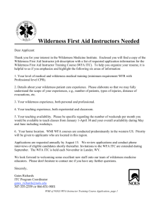 Wilderness First Aid Instructors Needed