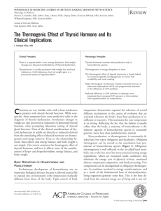 The Thermogenic Effect of Thyroid Hormone and Its Clinical