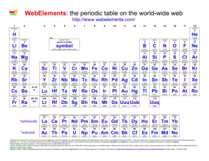 WebElements printable periodic table
