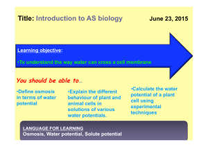 BIOLOGY for June y12 students