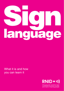 RNID Sign Language Guide