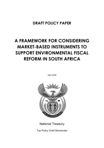 Draft Environmental Fiscal Reform Policy Paper