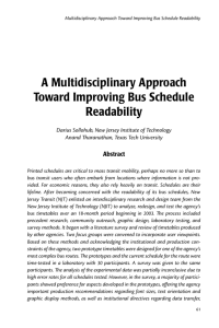 A Multidisciplinary Approach Toward Improving Bus Schedule