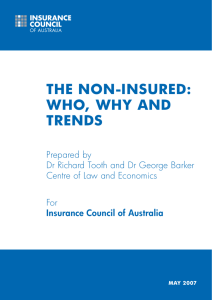 the non-insured - Insurance Council Australia