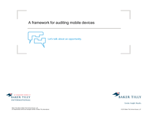 A framework for auditing mobile devices