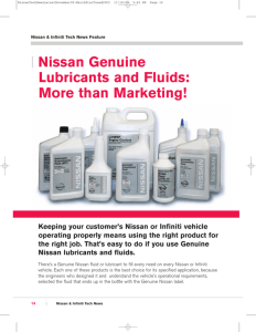 | Nissan Genuine Lubricants and Fluids: More than Marketing!