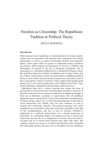 Freedom as Citizenship: The Republican Tradition in Political Theory