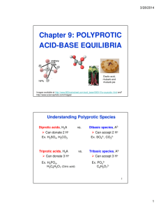 Chapter 9: POLYPROTIC ACID