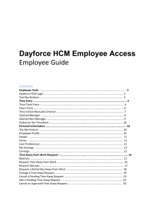 Dayforce HCM Employee Access Employee Guide