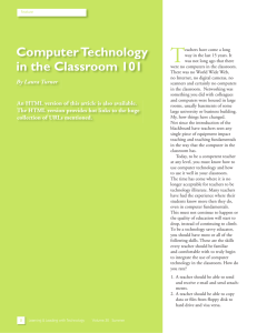 Computer Technology in the Classroom 101