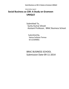Social Business as CSR: A Study on Grameen UNIQLO BRAC