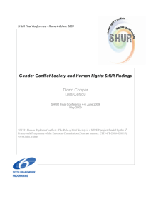 Gender Conflict Society and Conflict Society and Human Rights