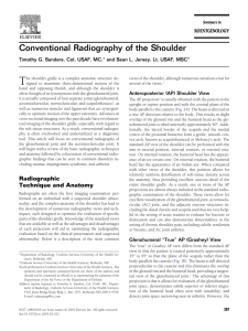 Conventional Radiography of the Shoulder