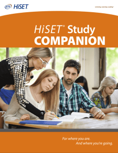 Study Companion - HiSET