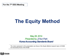 EEG 7th meeting - The Equity Method
