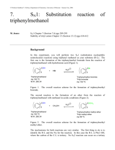 7. SN1: Substitution reaction of triphenylmethanol