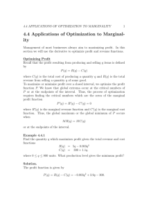 4.4 Applications of Optimization to Marginal