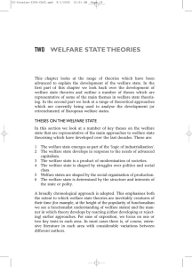 TWO WELFARE STATE THEORIES