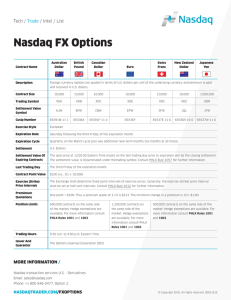 Nasdaq FX Options - NASDAQtrader.com