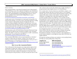 2006 Annotated DBQ Rubric: Global Silver Trade Effects Angela Lee