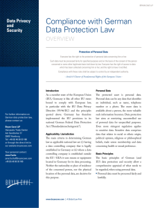 Compliance with German Data Protection Law