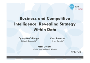 Business and Competitive Intelligence: Revealing Strategy Within