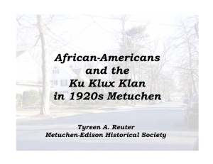 African-Americans and the Ku Klux Klan in 1920s