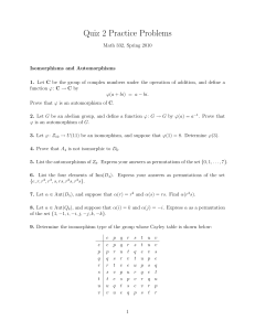 Quiz 2 Practice Problems