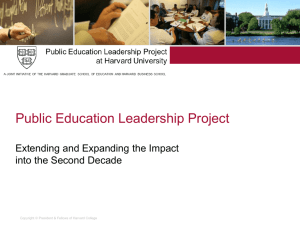 PELP's Second Decade - Public Education Leadership Project