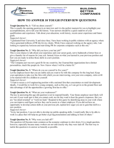HOW TO ANSWER 10 TOUGH INTERVIEW QUESTIONS