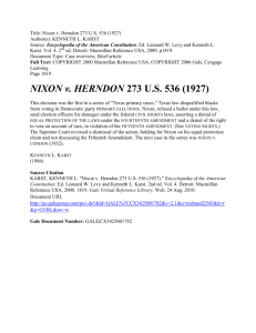 NIXON v. HERNDON 273 U.S. 536 (1927)