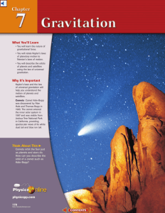 Chapter 7: Gravitation